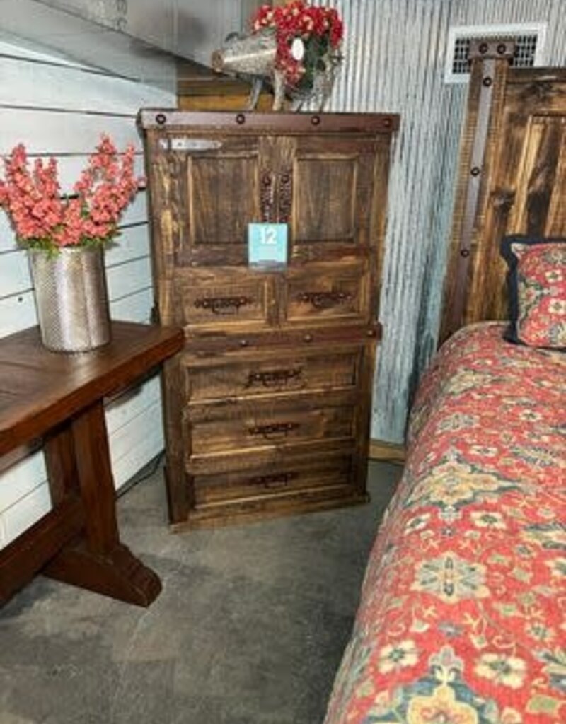 Mansion 2 Door/5 Drawer Chest - Black (hardware missing)
