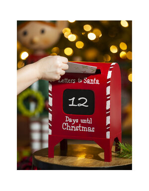 Letters to Santa Mail Box with Chalk Board Countdown