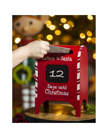 Letters to Santa Mail Box with Chalk Board Countdown