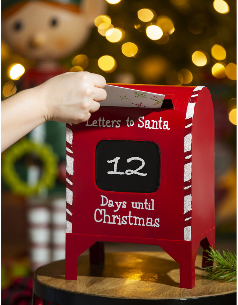 Letters to Santa Mail Box with Chalk Board Countdown