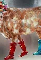 Cow with Rainboots on Chrome