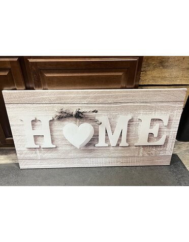 HOME Canvas w/Heart