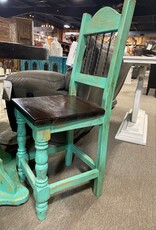 Old World Counter Height (24") Bar stool w/Metal  - Unfinished