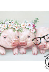 Three Silly Pigs Canvas