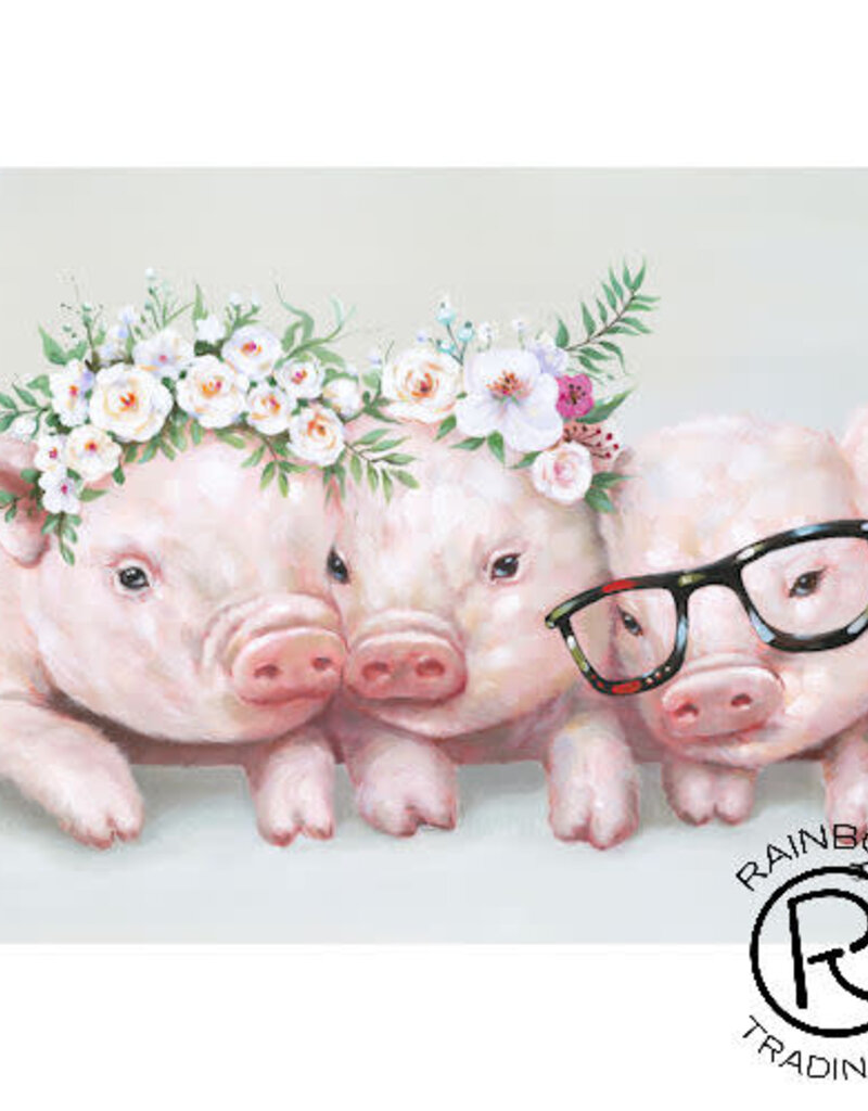 Three Silly Pigs Canvas