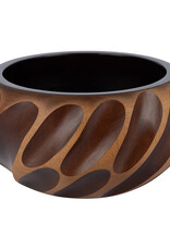 Global Explorer Sliced Pattern Wooden Bowl