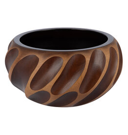 Global Explorer Sliced Pattern Wooden Bowl