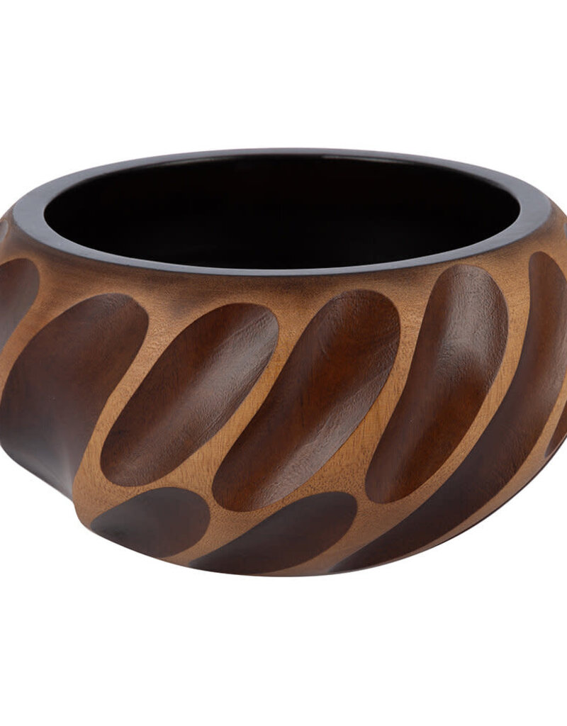 Global Explorer Sliced Pattern Wooden Bowl