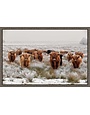 Highlander Family In Winter 30X45