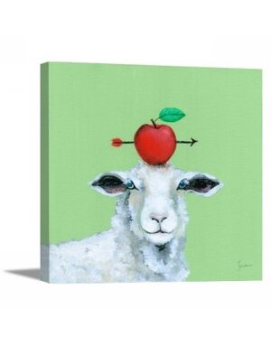 Playful Nature Canvas - Llama  15x15