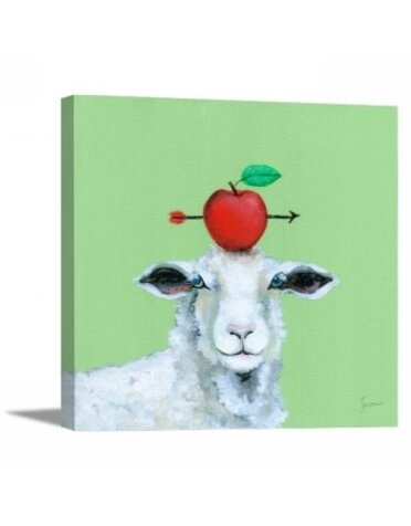 Playful Nature Canvas - Llama  15x15