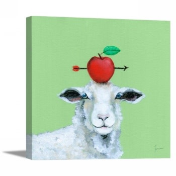 Playful Nature Canvas - Llama  15x15