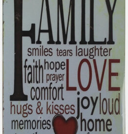 Family Smiles Metal Sign