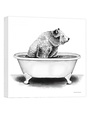 Farm Tub Bear Canvas 15 x 15