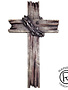 Wood W/Barbwire Wall Cross