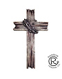 Wood W/Barbwire Wall Cross