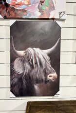 Long Haired Longhorn Canvas- Assorted