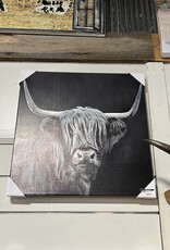 Long Haired Longhorn Canvas - Assorted