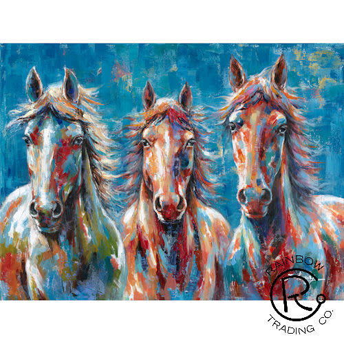 Horse Colorful Canvas