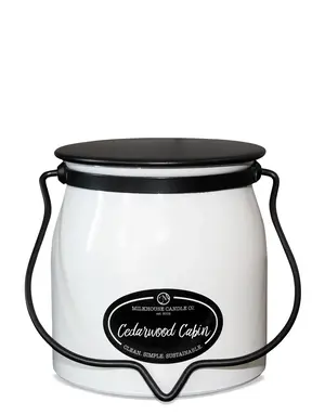 Butter Jar 16 oz Cedarwood Cabin