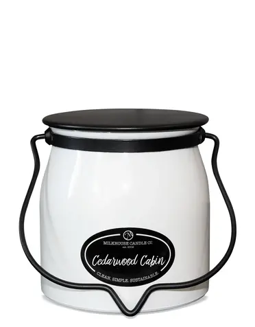 Butter Jar 16 oz Cedarwood Cabin