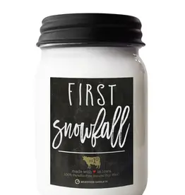 Farmhouse Mason Jar 13 oz First Snowfall