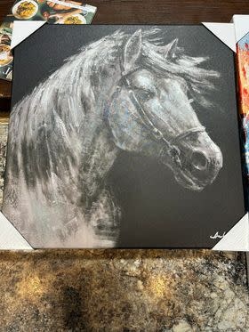 Horse in the Wind Canvas-