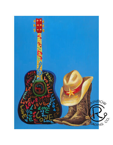Guitar and Boots Canvas 24" x 32"