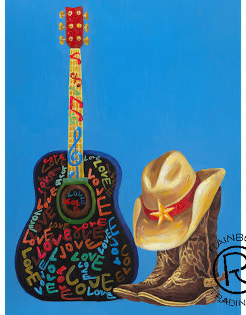 Guitar and Boots Canvas 24" x 32"
