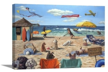 Dog Days of Summer Canvas 15x15