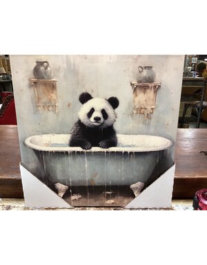 Farm Tub Panda Canvas 15 x 15