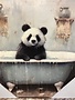 Farm Tub Panda Canvas 15 x 15