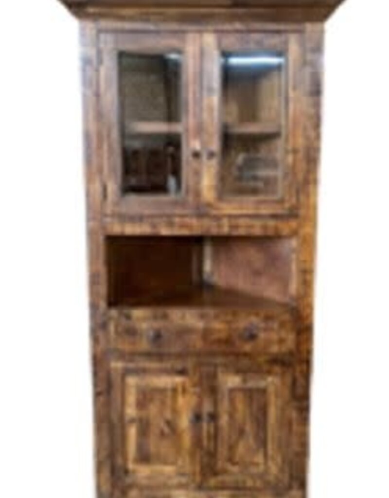 Olivia Corner Cabinet - Old Wood