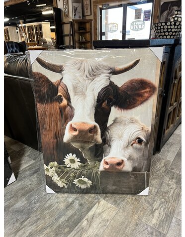Flower Cows Canvas