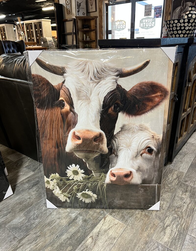 Flower Cows Canvas