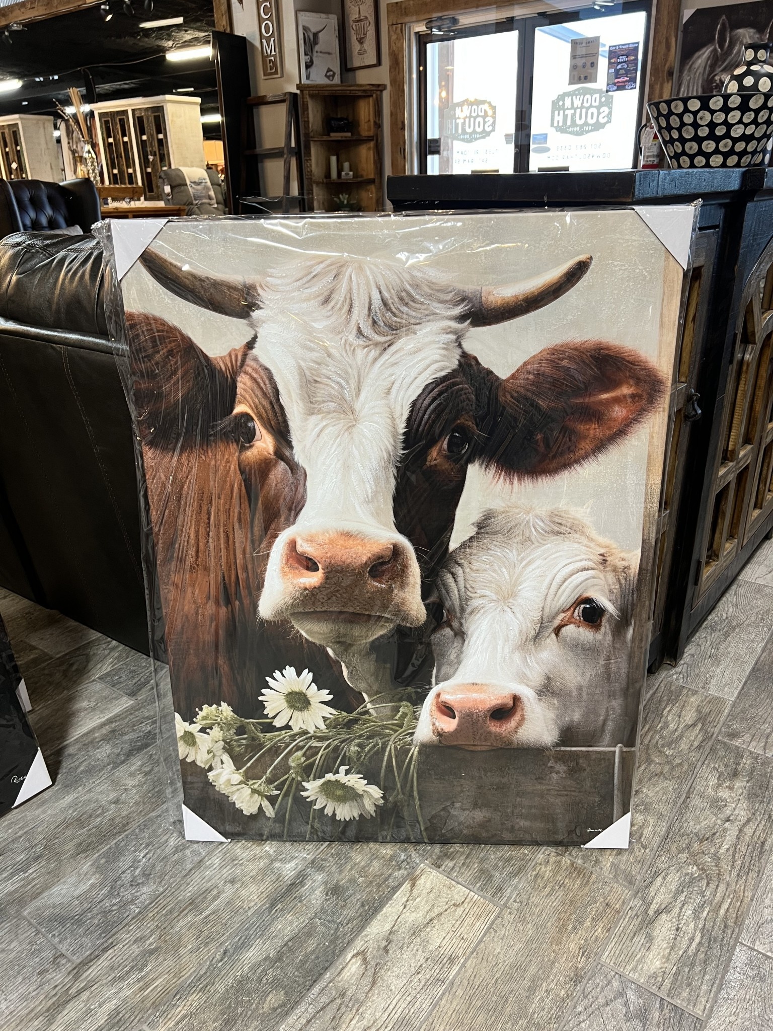 Flower Cows Canvas
