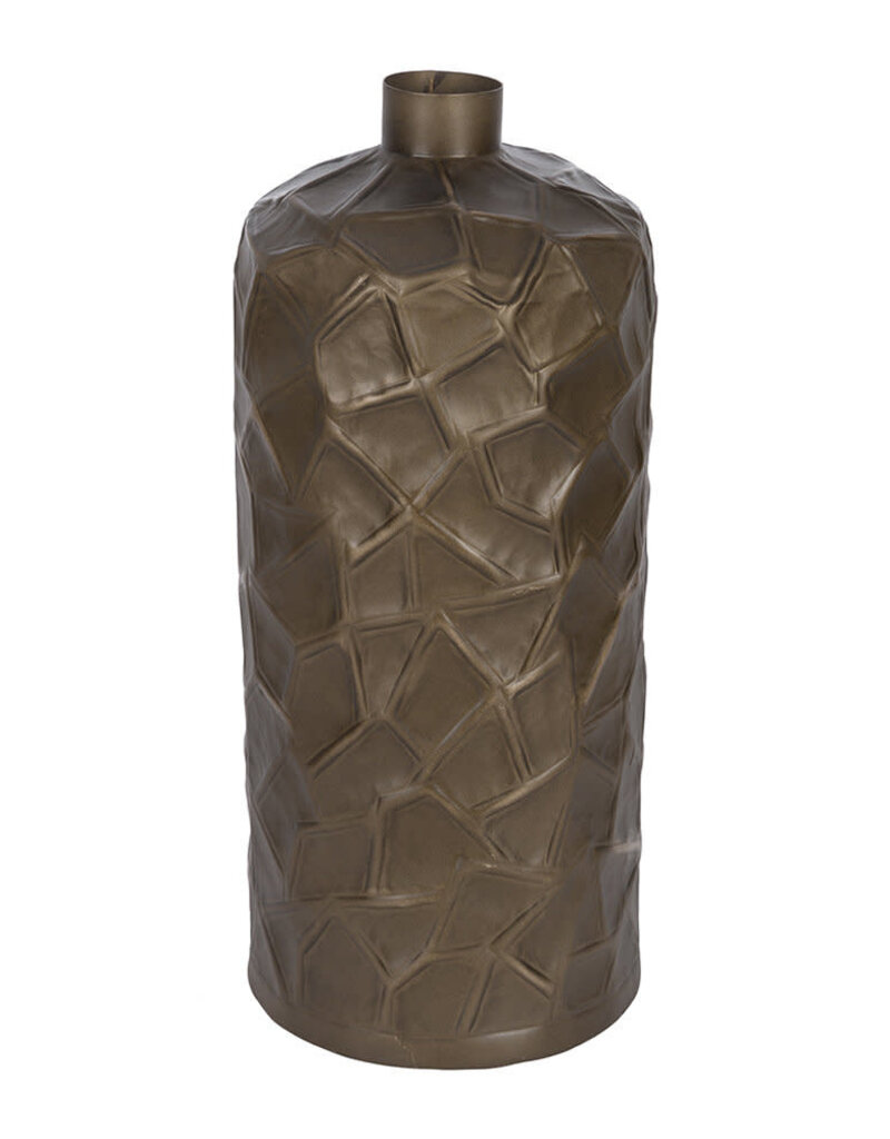 Global Explorer Croc Effect Bronze Vase