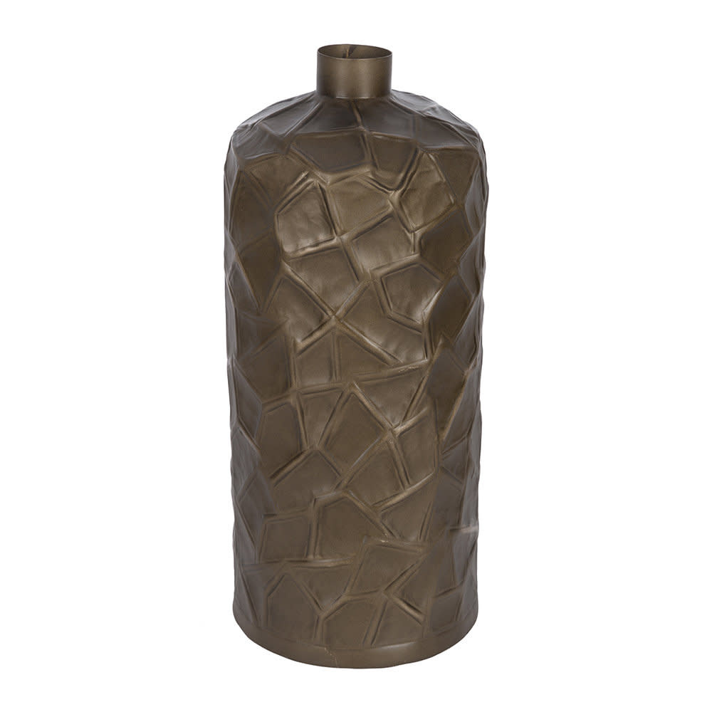 Global Explorer Croc Effect Bronze Vase