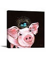 Playful Nature Canvas - Pig  15x15
