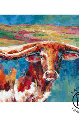 Colorful Longhorn Canvas
