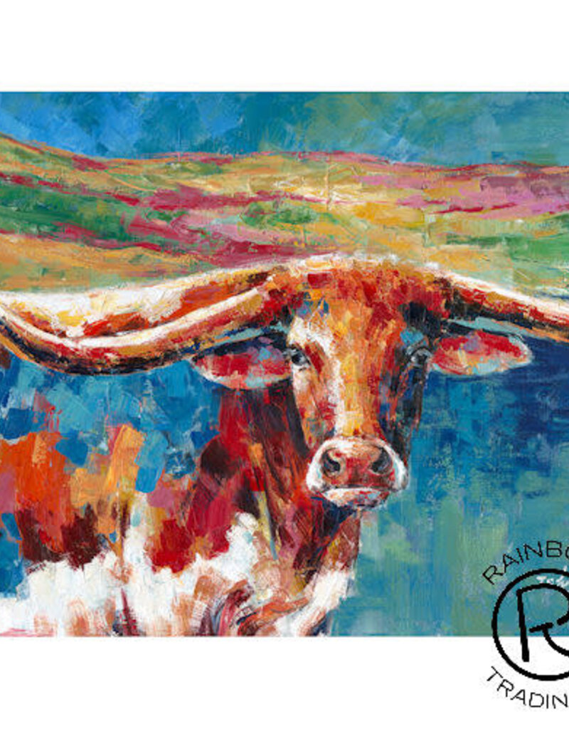 Colorful Longhorn Canvas