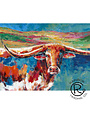 Colorful Longhorn Canvas