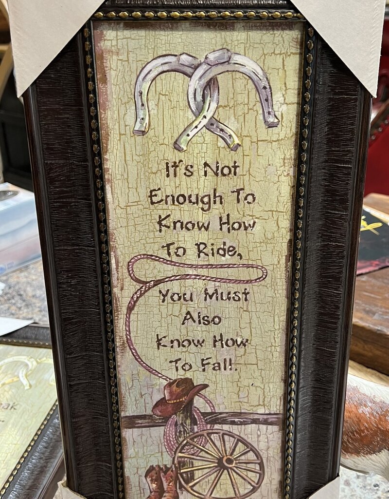 Not Enough to Know How to Ride Wall Art