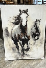 Horses Canvas w/Black Frame