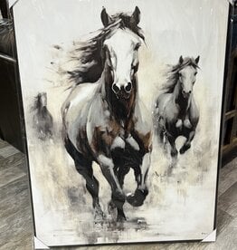 Horses Canvas w/Black Frame