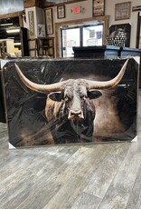 Longhorn Black Canvas w/Barnwood Frame
