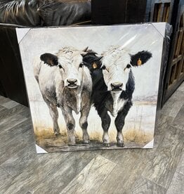 Double Baby Cow Canvas
