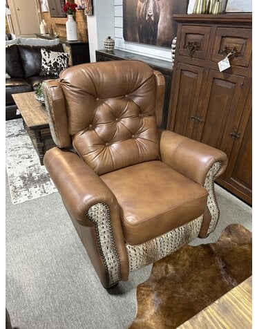 San Antonio Pushback Chair - Monaco Honey/Aged Gator Egyptian