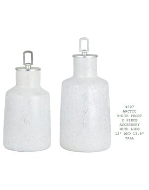Canister Set w/Lid - Artic White Frost