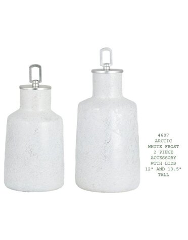 Canister Set w/Lid - Artic White Frost